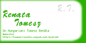 renata tomesz business card